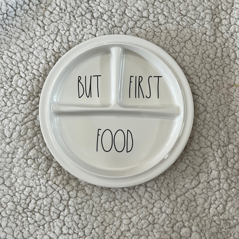 Rae Dunn but first fool plate